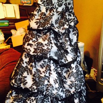 Sew Blessed - Bride wanted a black gown. Dyeing wasn't an option so we dissembled the gown and did a black lace overlay - Sewing & Alterations Near Me - Beaver, Pennsylvania Sew Blessed - Bride wanted a black gown. Dyeing wasn't an option so we dissembled the gown and did a black lace overlay - Sewing & Alterations Near Me - Beaver, Pennsylvania