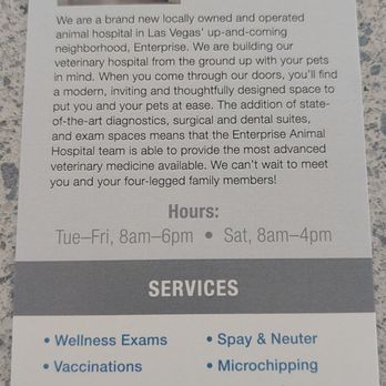 Enterprise Animal Hospital - Concierge care for your pet - Veterinarians Near Me - Enterprise, Nevada Enterprise Animal Hospital - Concierge care for your pet - Veterinarians Near Me - Enterprise, Nevada