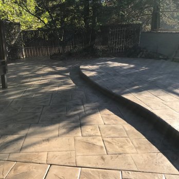 GMC Concrete - Stamped lower patio with ramp on the far side - Masonry/Concrete Near Me GMC Concrete - Stamped lower patio with ramp on the far side - Masonry/Concrete Near Me