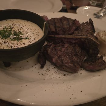 Rick's Chophouse - Porterhouse for two with bone marrow butter, and potato puree - Seafood Near Me - McKinney, Texas Rick's Chophouse - Porterhouse for two with bone marrow butter, and potato puree - Seafood Near Me - McKinney, Texas
