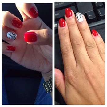 Pearl Image Nails - Pic on the left was when I first got them done and the pic on the right is today (about 3 1/2 weeks later) - Nail Salons Near Me - Sacramento, California Pearl Image Nails - Pic on the left was when I first got them done and the pic on the right is today (about 3 1/2 weeks later) - Nail Salons Near Me - Sacramento, California