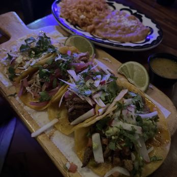 Kalaveras - 3 tacos with rice & beans - New Mexican Cuisine Near Me - Long Beach, California
