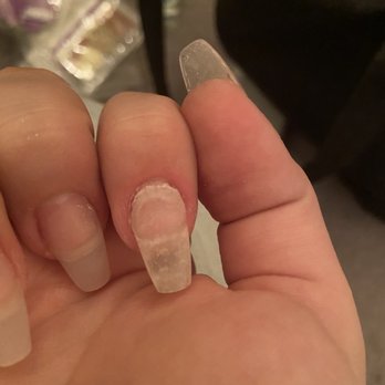 Essence Nail Lounge - Flat and poorly done silk wrap nail repair, lifting not even an hour after being done. - Nail Salons Near Me - Denver, Colorado Essence Nail Lounge - Flat and poorly done silk wrap nail repair, lifting not even an hour after being done. - Nail Salons Near Me - Denver, Colorado
