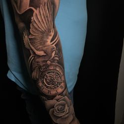 Blackand grey tattoo by @tattoos_ch8