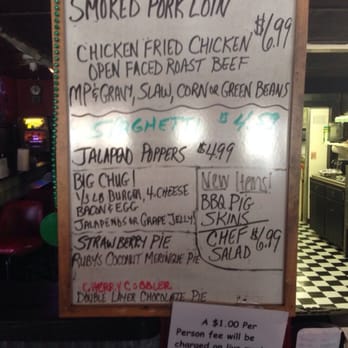 Stooges - a menu at a restaurant - Bars Near Me - Jackson, Missouri