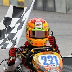 Leading Edge Motorsports - Yes Russel was powered to victory in Jr Tag at the SKUSA Super nationals by Greg Bell/ Leading Edge Power.