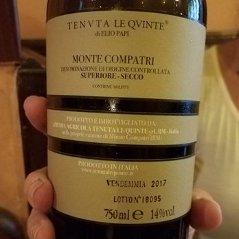 Ai Tre Scalini - Excellent white wine. - Wine Bars Near Me - Rome, RM