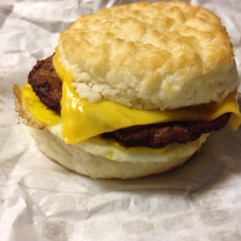 Jack in the Box - Sausage with Egg on Southern   Biscuit - Fast Food Near Me - Alton, Illinois