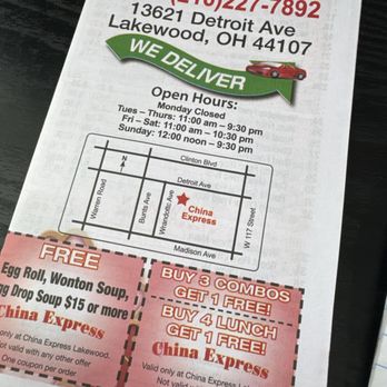 China Express - coups for the restaurant - Chinese Near Me - Lakewood, Ohio China Express - coups for the restaurant - Chinese Near Me - Lakewood, Ohio
