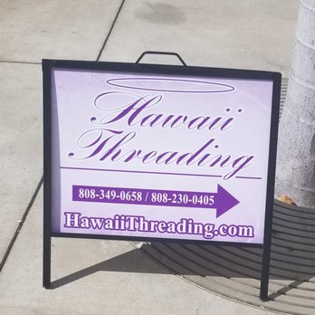 Hawaii Threading - Waipahu - Sign in the walkway showing store's location. - Eyebrow Services Near Me - Waipahu, Hawaii Hawaii Threading - Waipahu - Sign in the walkway showing store's location. - Eyebrow Services Near Me - Waipahu, Hawaii