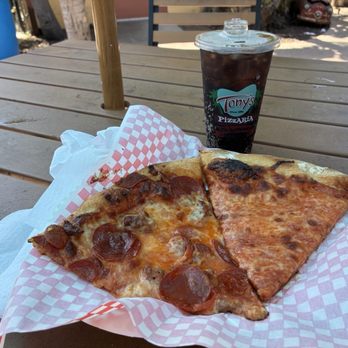 Tony's Pizzaria - 1 Pepperoni & Sausage Slice and 1 Cheese Slice - Pizza Near Me - Ventura, California Tony's Pizzaria - 1 Pepperoni & Sausage Slice and 1 Cheese Slice - Pizza Near Me - Ventura, California