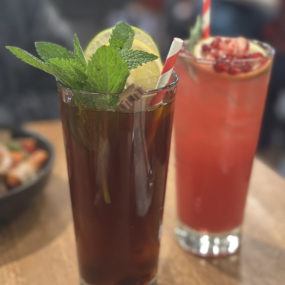 Dok Khao Thai Eatery - Lychee Thai tea Pomegranate Lemonade - Thai Near Me - Columbia, Maryland