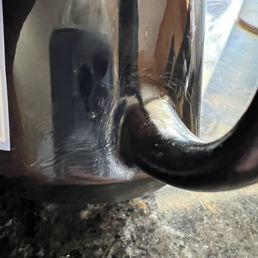 Paint brush scratches around the handle