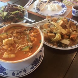 Seafood Chow Ma Mein, Family Style Tofu & Mongolian Beef Seafood Chow Ma Mein, Family Style Tofu & Mongolian Beef