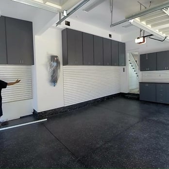 Massive Garage Cabinets Up To The 12 Foot Ceiling Yelp