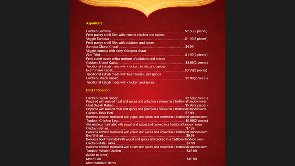 Menu photo 4 Asia Darbar Plainville, CT Menu photo 4 Asia Darbar Plainville, CT