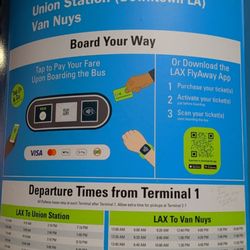 Van Nuys Airport Bus Terminal - Posted at the Terminal 6 at LAX