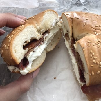 Wonder Bagels - Bagel with cream cheese and bacon - Bagels Near Me - Jersey City, New Jersey Wonder Bagels - Bagel with cream cheese and bacon - Bagels Near Me - Jersey City, New Jersey