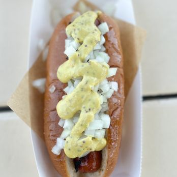 The Bistro Box - Grilled hot dog with onions and Dijon mustard - American Near Me - Great Barrington, Massachusetts The Bistro Box - Grilled hot dog with onions and Dijon mustard - American Near Me - Great Barrington, Massachusetts