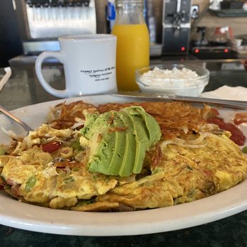 Cahoots Corner Cafe - Veggie Omelette and the terrific option of cottage cheese instead of toast. YUMMMY - Breakfast & Brunch Near Me - Oakdale, California Cahoots Corner Cafe - Veggie Omelette and the terrific option of cottage cheese instead of toast. YUMMMY - Breakfast & Brunch Near Me - Oakdale, California