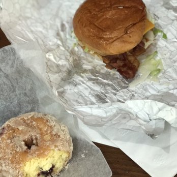 Do-Rite Donuts & Chicken - CBR Sammie with aged cheddar, bacon and ranch mayo - Donuts Near Me - Chicago, Illinois