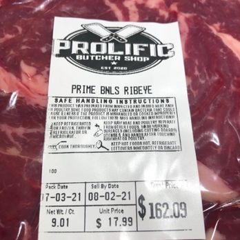 Prolific Butcher Shop - Ribeye - Butcher Near Me - Watauga, Texas
