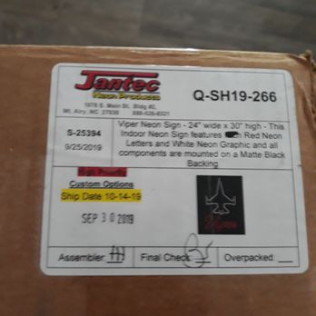 Jantec Neon Products - Note:  ship date 10/14, actually went out 9/30 - Advertising Near Me - Mount Airy, North Carolina