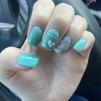 Millennium Nails & Spa - Dip powder nails with nail art - Nail Salons Near Me - Riverside, California
