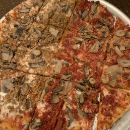 14" 1/2 pepperoni  1/2 sausage with mushroom