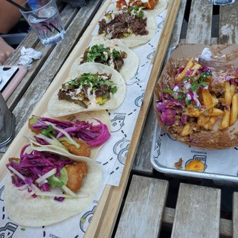 Camino Taco - taco platter - barbacoa, wing (Buffalo chicken), fish - Mexican Near Me - The Blue Mountains, Ontario