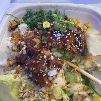 Poki On The Pier - Baked salmon bowl - Poke Near Me - Huntington Beach, California Poki On The Pier - Baked salmon bowl - Poke Near Me - Huntington Beach, California