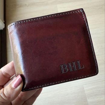 Grommet's Leathercraft - 2 year old wallet with daily use - Leather Goods Near Me - Riverside, California