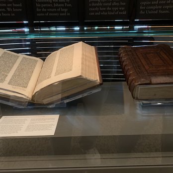 Harry Ransom Center - Gutenberg Bible on left. - Museums Near Me - Austin, Texas