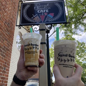 Secret Garden - Brown sugar milk tea and regular black milk tea with boba. - Coffee & Tea Near Me - Williamsburg, Virginia