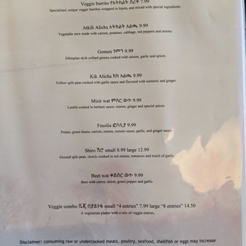 Sunset Cafe - Vegetarian menu - Ethiopian Near Me - Seattle, Washington