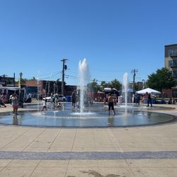 Kid's Zone and music in the town center plaza