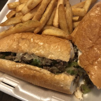 Greek Cafe - Philly cheesesteak and fries . Already ate half and sooo full . Try this !!!! - Greek Near Me - Keller, Texas Greek Cafe - Philly cheesesteak and fries . Already ate half and sooo full . Try this !!!! - Greek Near Me - Keller, Texas