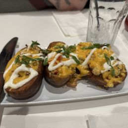 Breakfast Potato Skins (Appetizer). Breakfast Potato Skins (Appetizer).