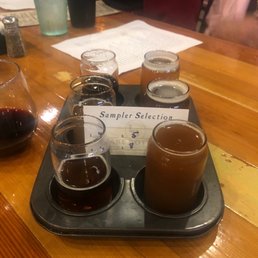 6 beer flight. And great service! 6 beer flight. And great service!