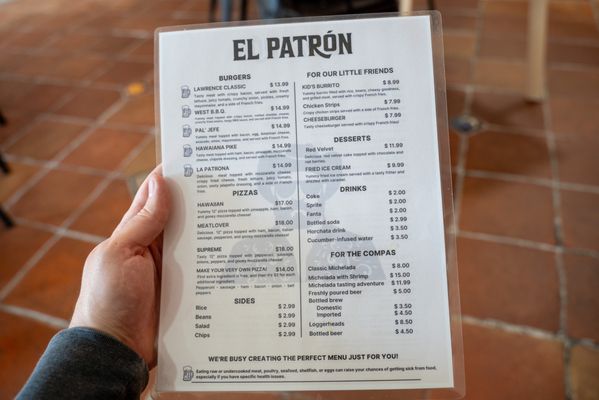 Menu photo 2 El Patron Indianapolis, IN