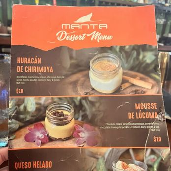 Manta Wynwood - Desserts galore - Peruvian Near Me - Miami, Florida