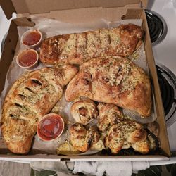 Calzones, Stromboli and garlic knots