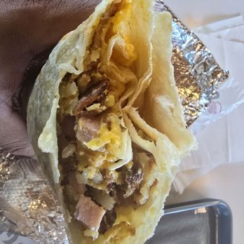 Andy's Burgers - 3 Meats Breakfast Burrito - Mexican Near Me - Chino, California