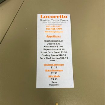 Locorrito - Menu - Tacos Near Me - Lake Wales, Florida Locorrito - Menu - Tacos Near Me - Lake Wales, Florida