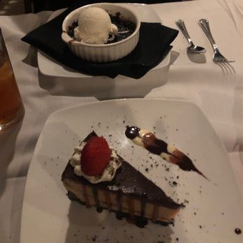 Brent's Bistro - Blueberry cobbler and peanut butter chocolate cheesecake - New American Near Me - Wilmington, North Carolina