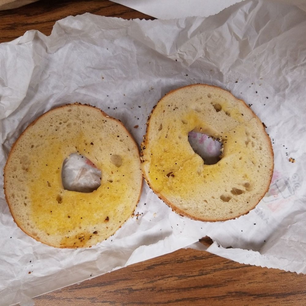 Dunkin' - Asked for an everything bagel with butter and this is what I get. Coffee is good but do not recommend getting their food. - Coffee & Tea Near Me - Easley, South Carolina Dunkin' - Asked for an everything bagel with butter and this is what I get. Coffee is good but do not recommend getting their food. - Coffee & Tea Near Me - Easley, South Carolina
