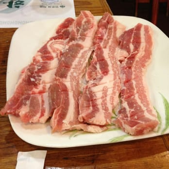 Hahm Ji Bach - Pork belly - before - Korean Near Me - Flushing, New York