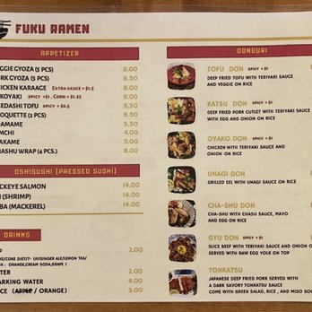 Fuku Ramen - main Menu 2/2 updated on 30May2022 - Ramen Near Me Fuku Ramen - main Menu 2/2 updated on 30May2022 - Ramen Near Me