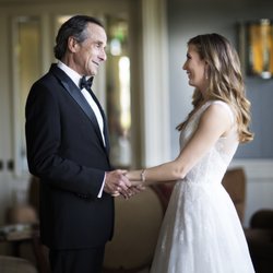 Laurie Bailey Photography - Dad seeing the bride for the first time at Hillcrest Country Club.