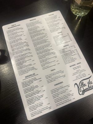 Menu photo 1 Villa De Colombia Hackensack, NJ Menu photo 1 Villa De Colombia Hackensack, NJ